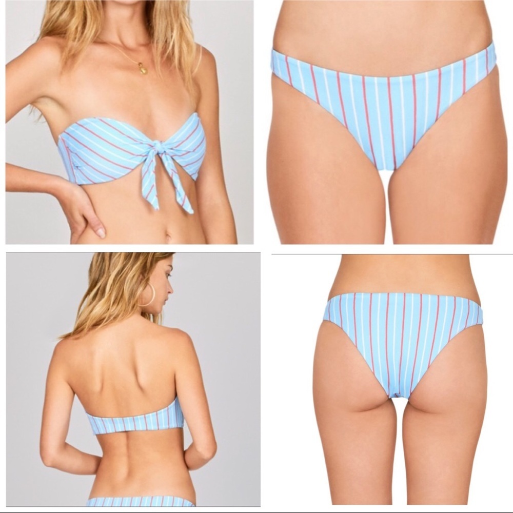 Society Amuse Stripe Bikini Set Size M